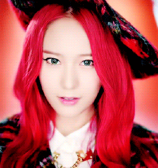 Krystal Jung Red Hair f(x) Rum Pum Pum Pum MV GIF